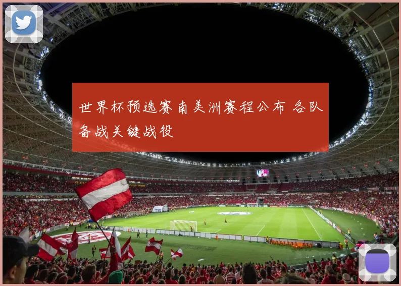 世界杯预选赛南美洲赛程公布 各队备战关键战役